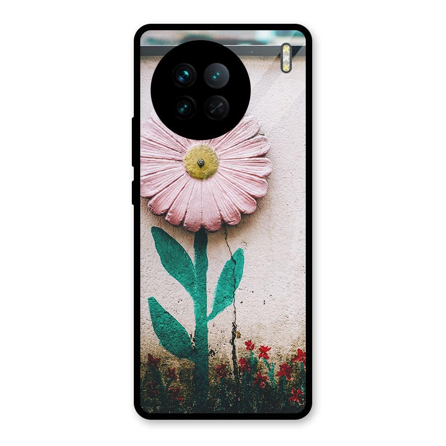 Creativity Flower Glass Back Case for Vivo X90