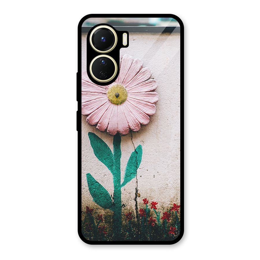 Creativity Flower Glass Back Case for Vivo Y16
