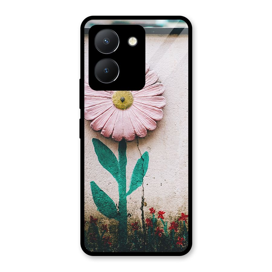 Creativity Flower Glass Back Case for Vivo Y36