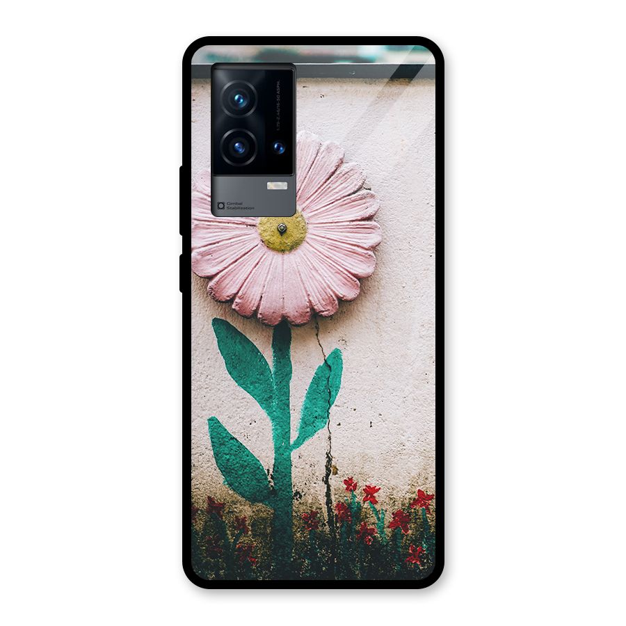 Creativity Flower Glass Back Case for iQOO 9 5G