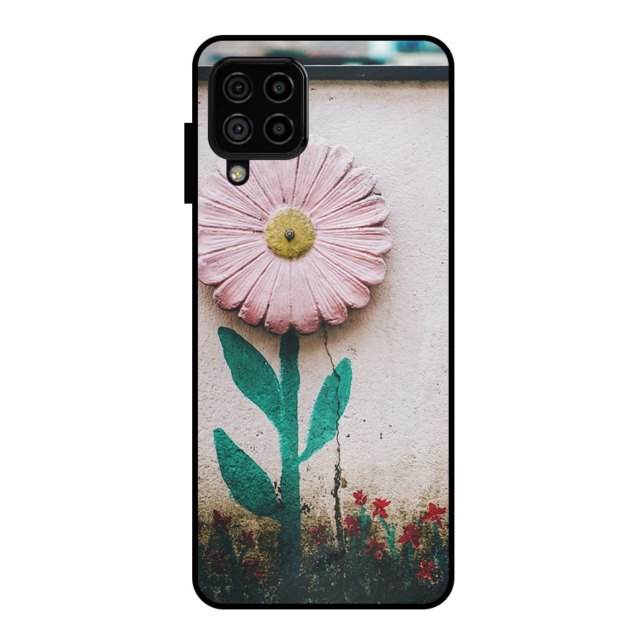 Creativity Flower Metal Back Case for Galaxy A22 4G