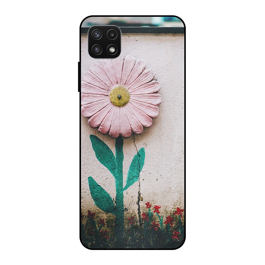 Creativity Flower Metal Back Case for Galaxy A22 5G
