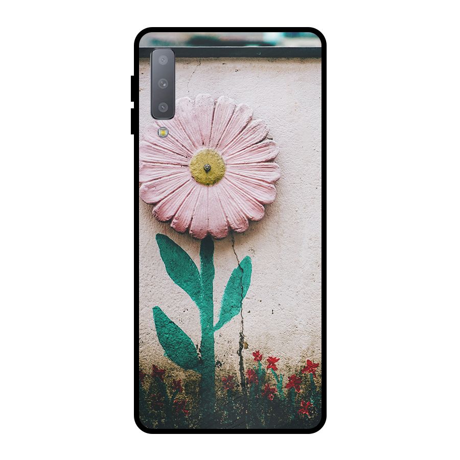 Creativity Flower Metal Back Case for Galaxy A7 (2018)