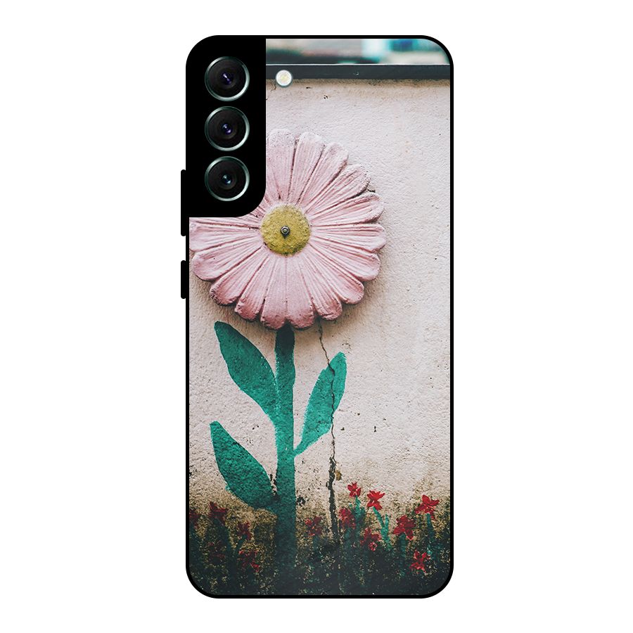 Creativity Flower Metal Back Case for Galaxy S22 Plus 5G