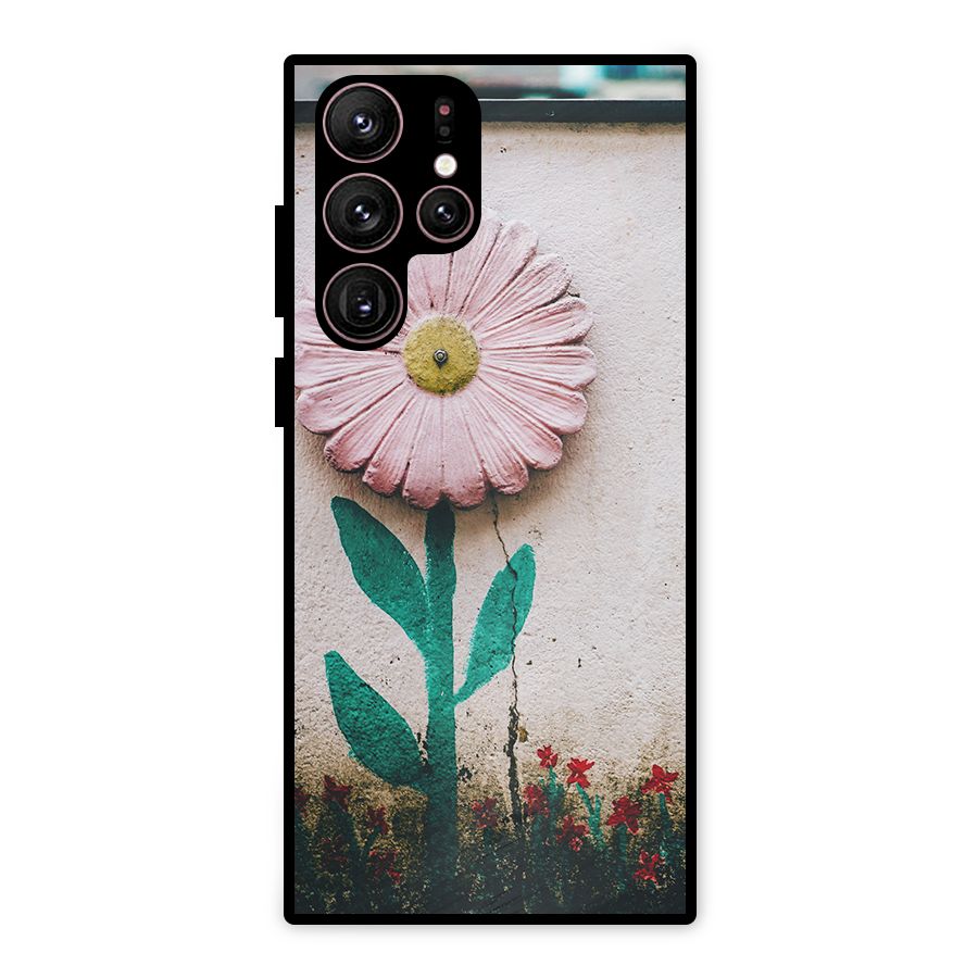 Creativity Flower Metal Back Case for Galaxy S22 Ultra 5G
