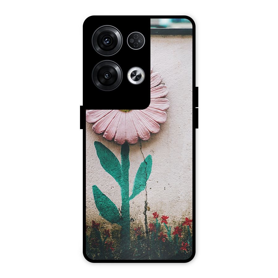 Creativity Flower Metal Back Case for Oppo Reno8 Pro 5G