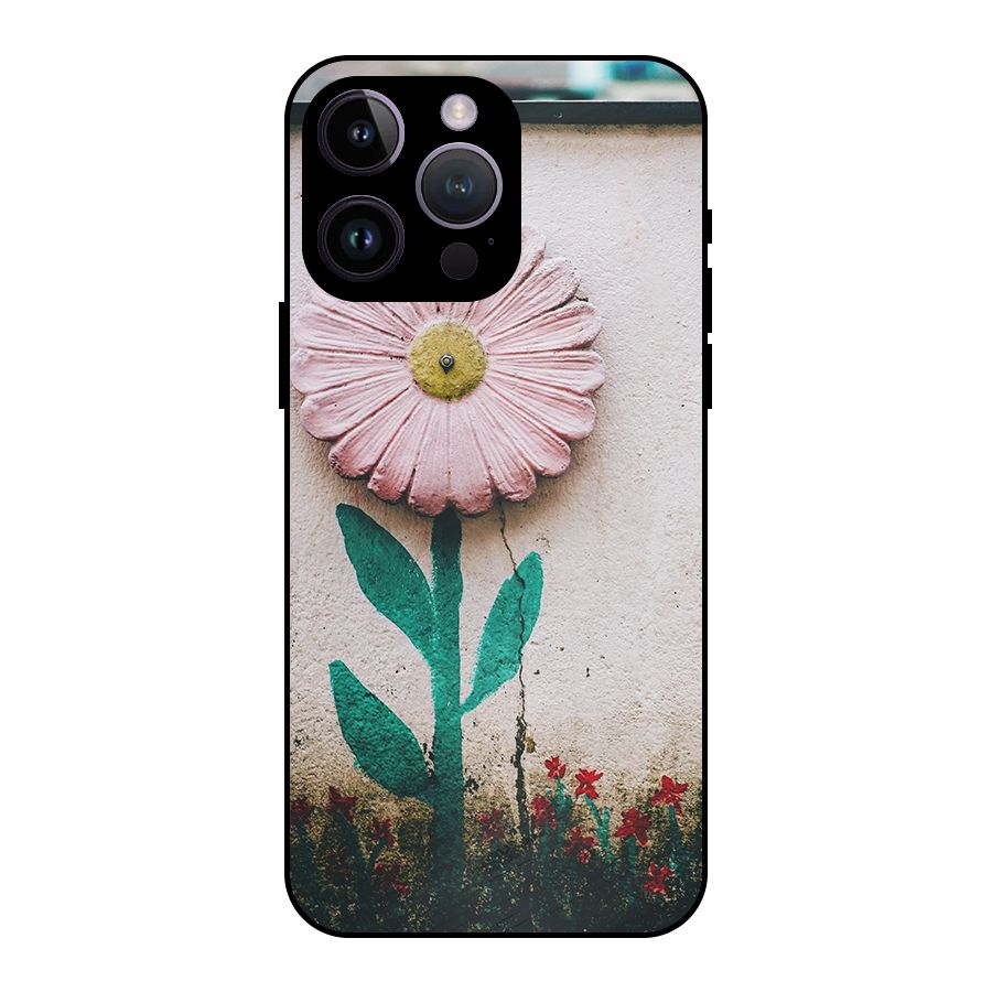Creativity Flower Metal Back Case for iPhone 14 Pro Max