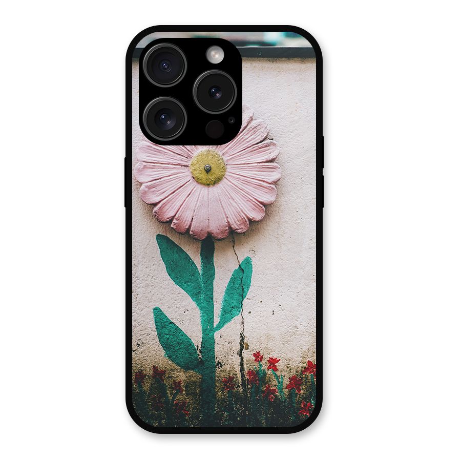Creativity Flower Metal Back Case for iPhone 15 Pro