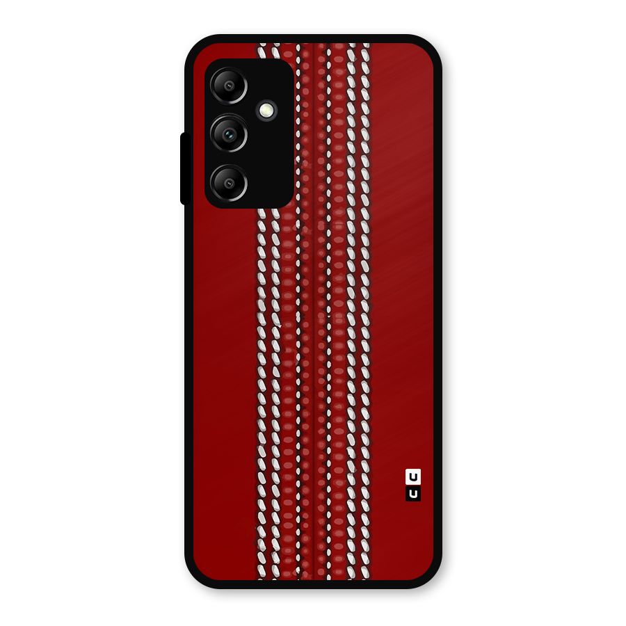 Cricket Ball Design Metal Back Case for Galaxy A14 5G