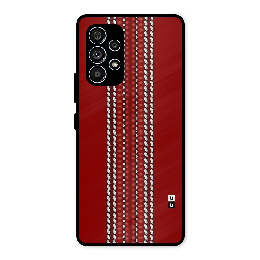 Cricket Ball Design Metal Back Case for Galaxy A53 5G