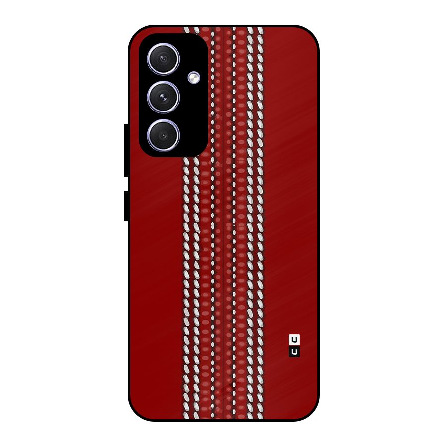 Cricket Ball Design Metal Back Case for Galaxy A54