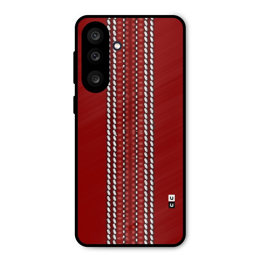 Cricket Ball Design Metal Back Case for Galaxy F56