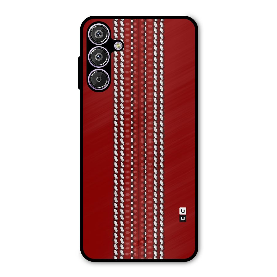 Cricket Ball Design Metal Back Case for Galaxy M15