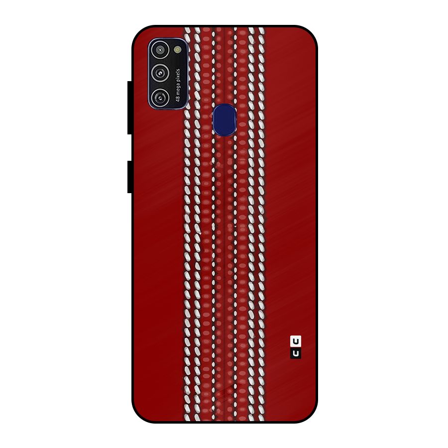 Cricket Ball Design Metal Back Case for Galaxy M30s