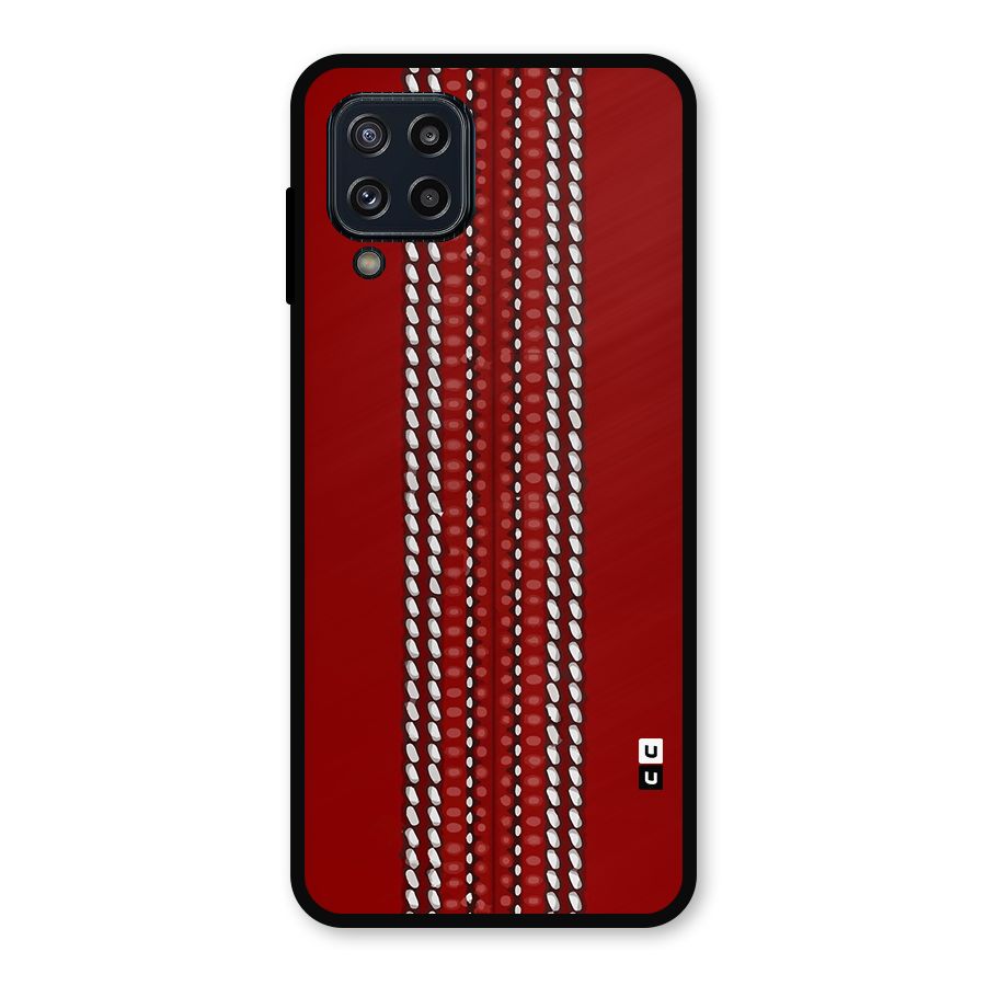 Cricket Ball Design Metal Back Case for Galaxy M32