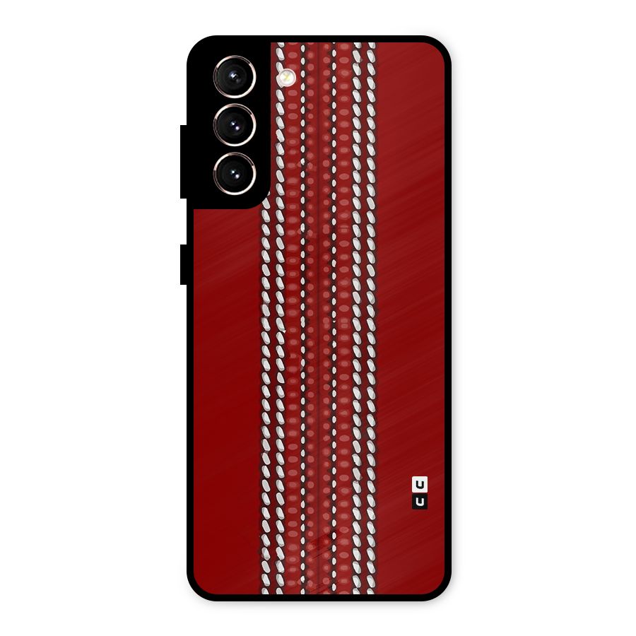 Cricket Ball Design Metal Back Case for Galaxy S21 5G