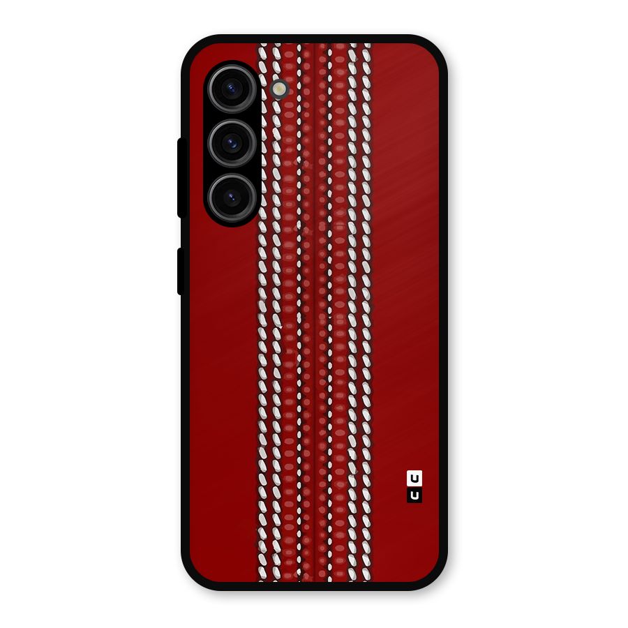 Cricket Ball Design Metal Back Case for Galaxy S23