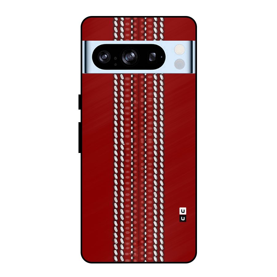 Cricket Ball Design Metal Back Case for Google Pixel 8 Pro