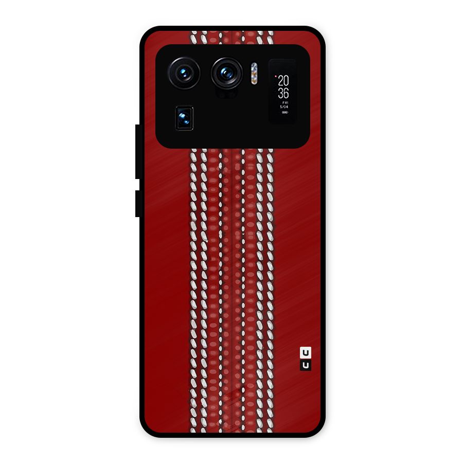 Cricket Ball Design Metal Back Case for Mi 11 Ultra