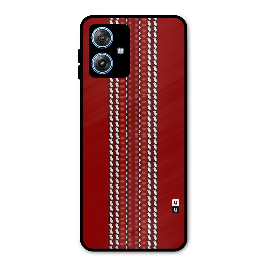 Cricket Ball Design Metal Back Case for Moto G54