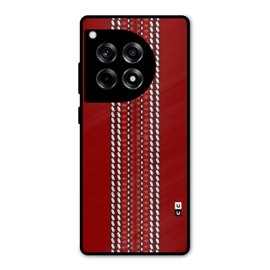 Cricket Ball Design Metal Back Case for OnePlus 12R
