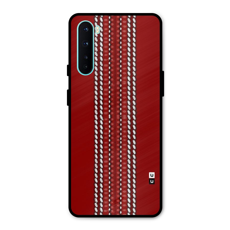 Cricket Ball Design Metal Back Case for OnePlus Nord