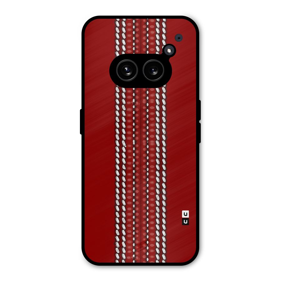 Cricket Ball Design Metal Back Case for Nothing Phone 2a