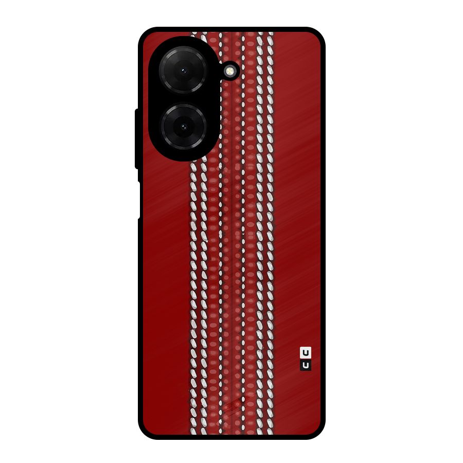 Cricket Ball Design Metal Back Case for Poco C71