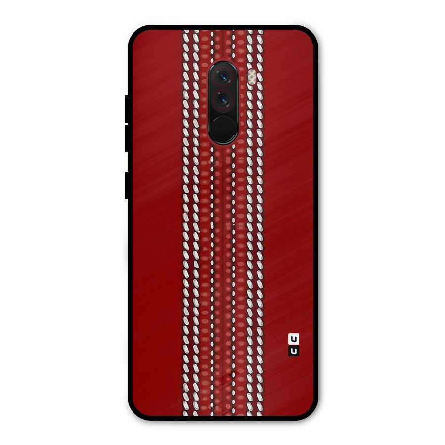 Cricket Ball Design Metal Back Case for Poco F1