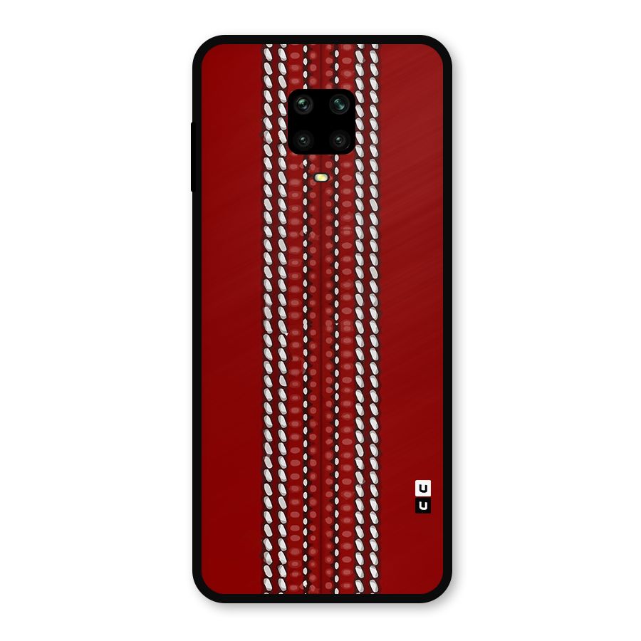 Cricket Ball Design Metal Back Case for Poco M2 Pro