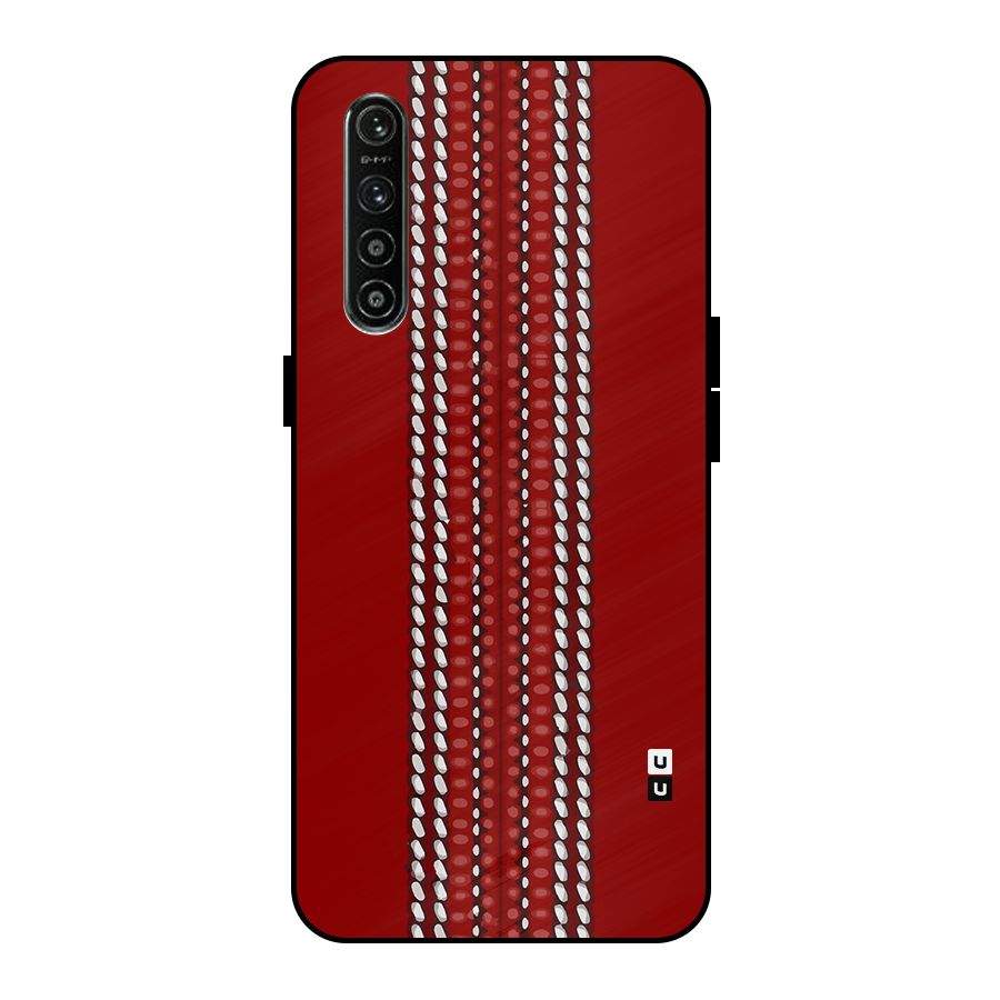 Cricket Ball Design Metal Back Case for Realme XT