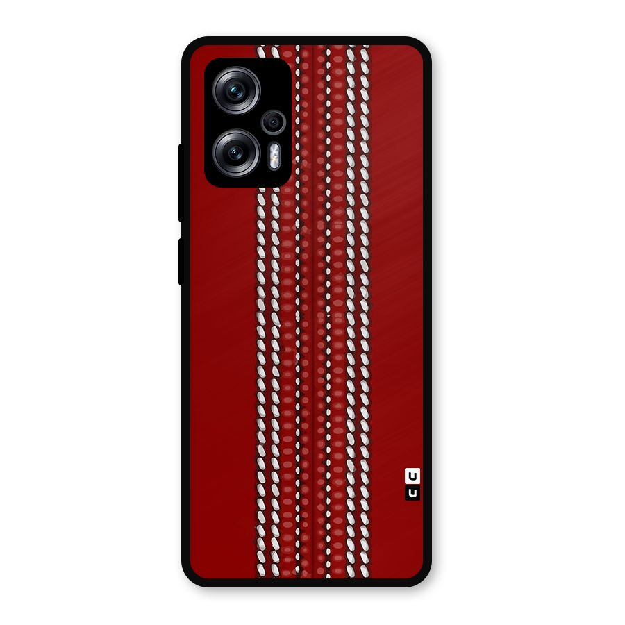 Cricket Ball Design Metal Back Case for Redmi K50i
