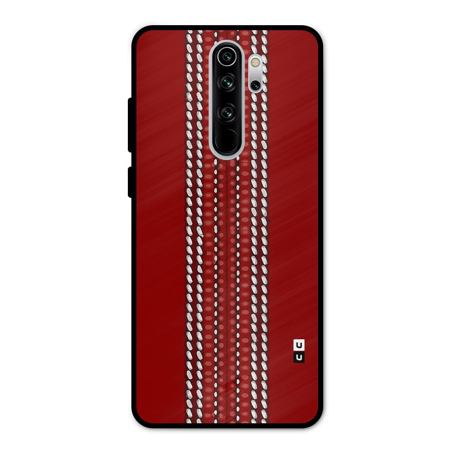 Cricket Ball Design Metal Back Case for Redmi Note 8 Pro