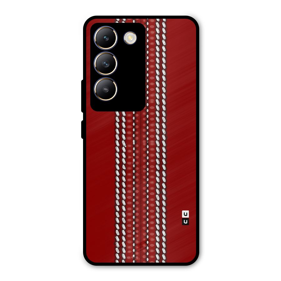 Cricket Ball Design Metal Back Case for Vivo T3 5G
