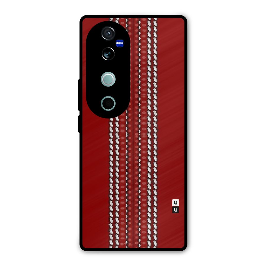 Cricket Ball Design Metal Back Case for Vivo V40