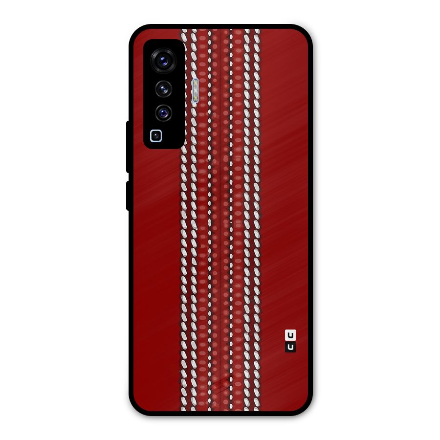 Cricket Ball Design Metal Back Case for Vivo X50