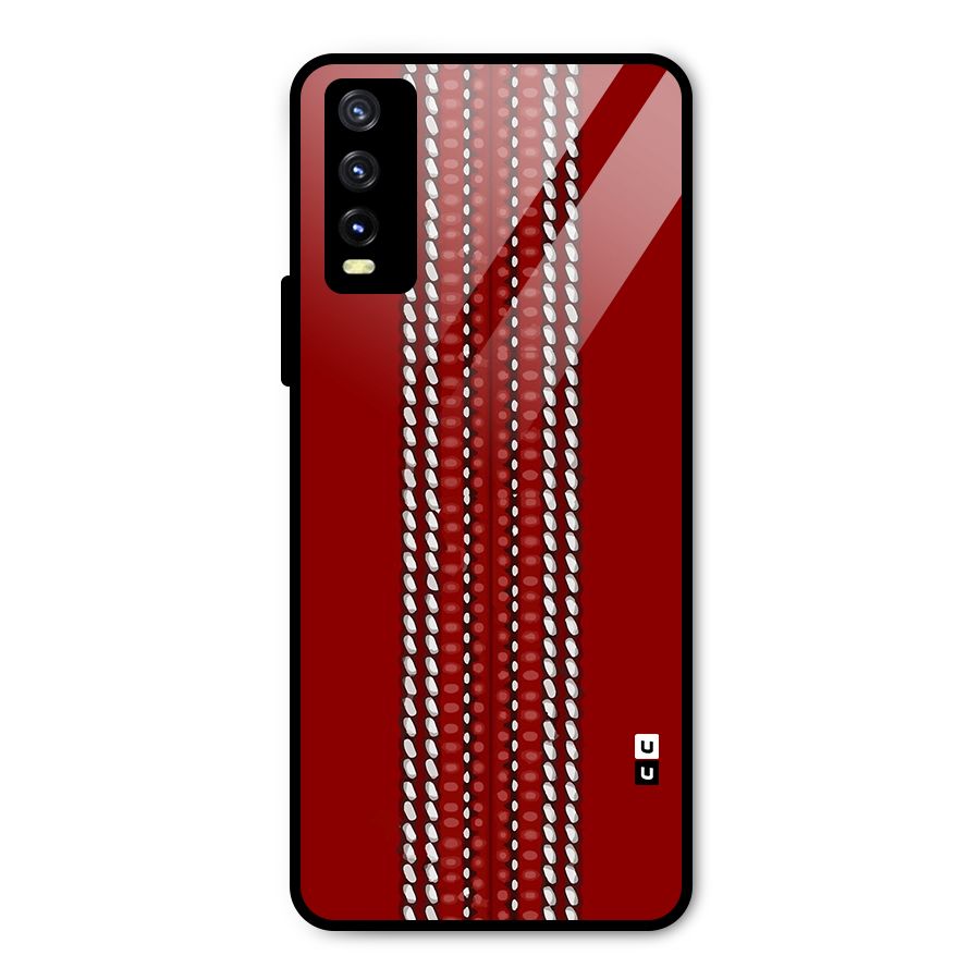 Cricket Ball Design Metal Back Case for Vivo Y20g