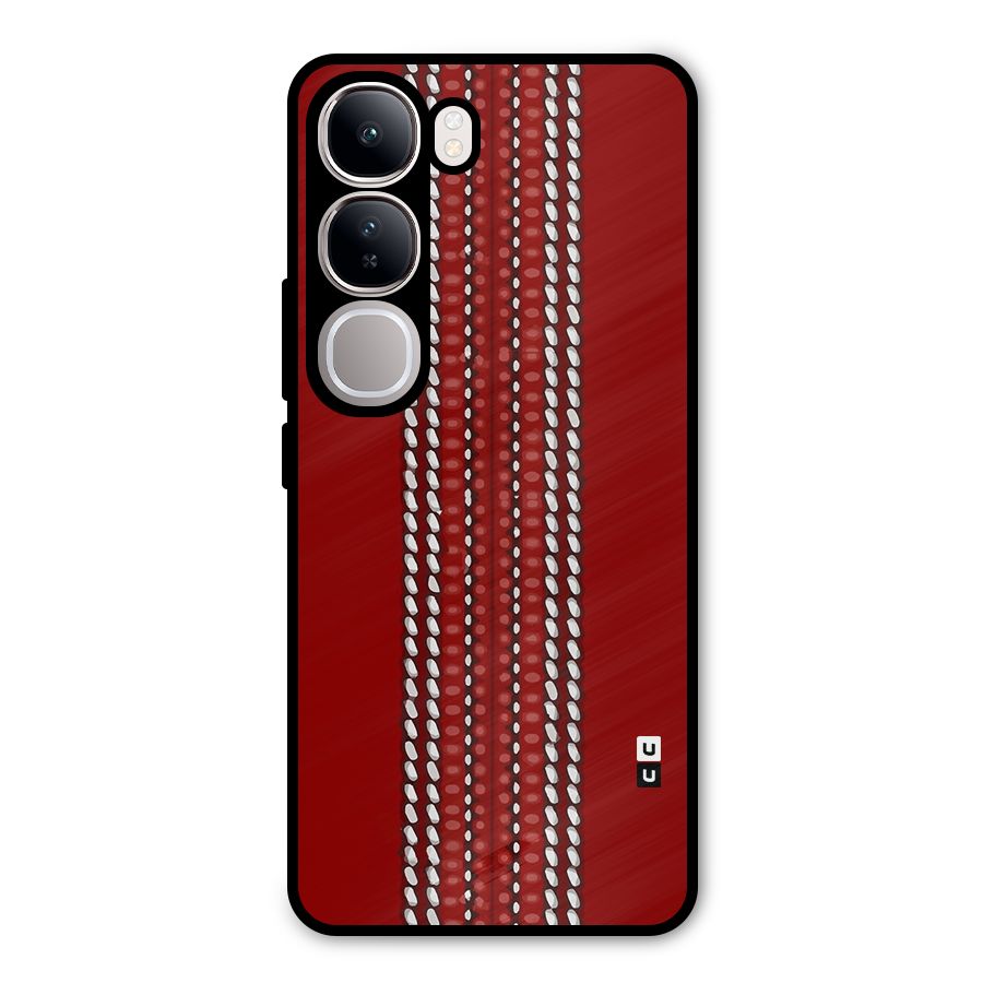 Cricket Ball Design Metal Back Case for Vivo Y300