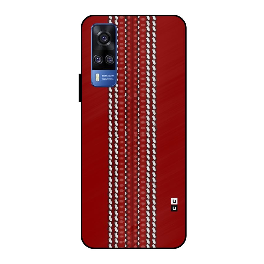 Cricket Ball Design Metal Back Case for Vivo Y51