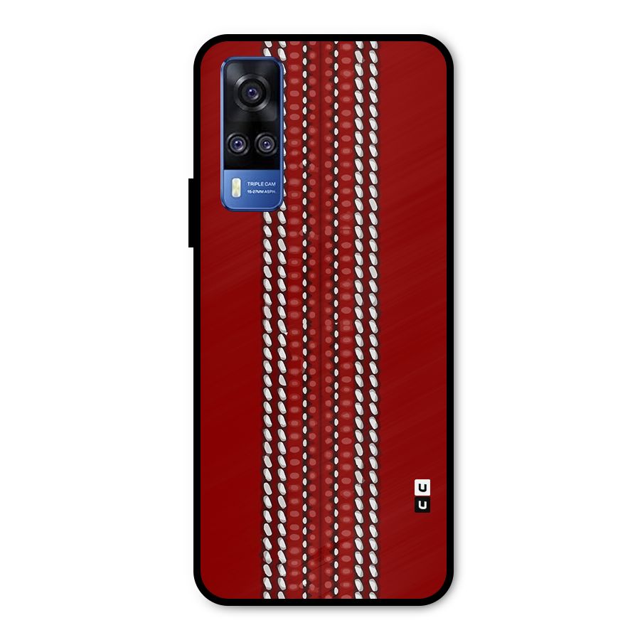 Cricket Ball Design Metal Back Case for Vivo Y51A
