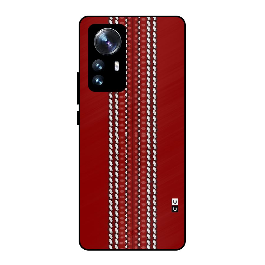 Cricket Ball Design Metal Back Case for Xiaomi 12 Pro