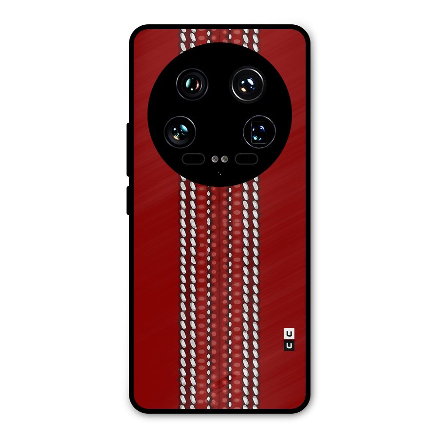 Cricket Ball Design Metal Back Case for Xiaomi 14 Ultra