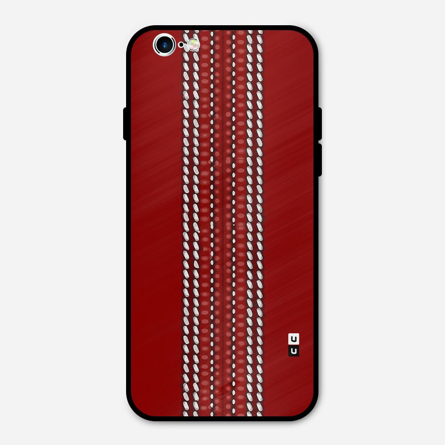 Cricket Ball Design Metal Back Case for iPhone 6 6s