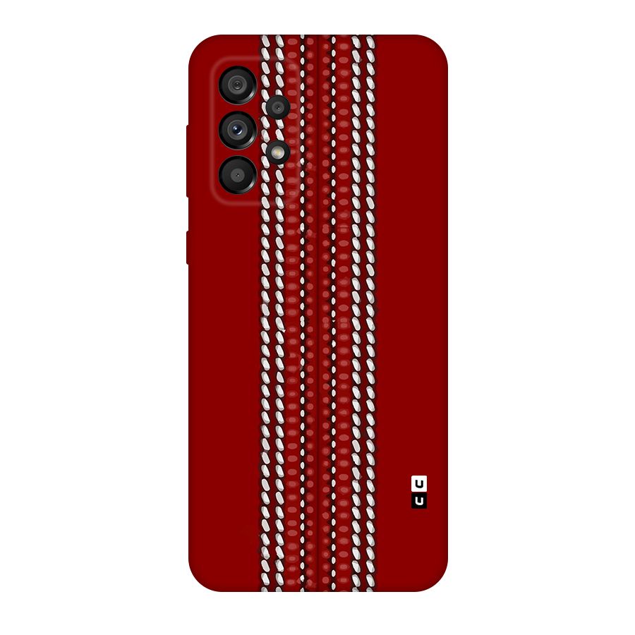 Cricket Ball Design Original Polycarbonate Back Case for Galaxy A73 5G