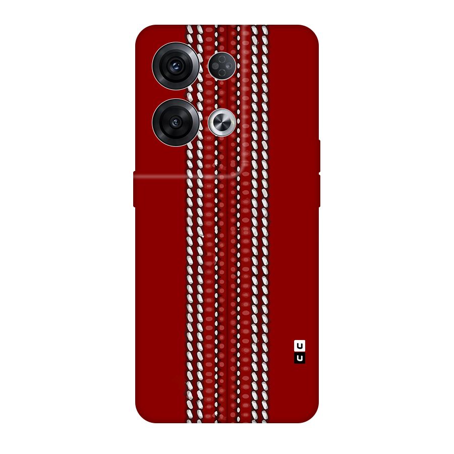 Cricket Ball Design Original Polycarbonate Back Case for Oppo Reno8 Pro 5G