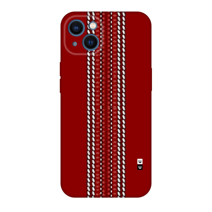 Cricket Ball Design Original Polycarbonate Back Case for iPhone 13