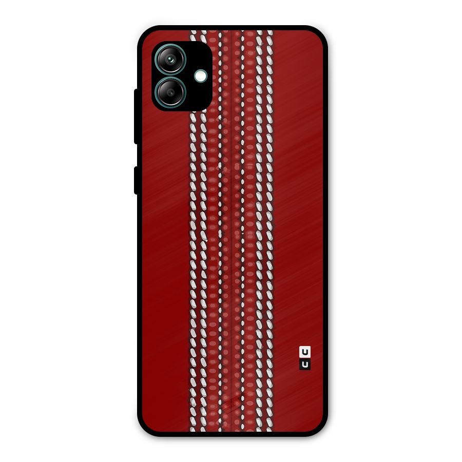 Cricket Ball Pattern Metal Back Case for Galaxy A04