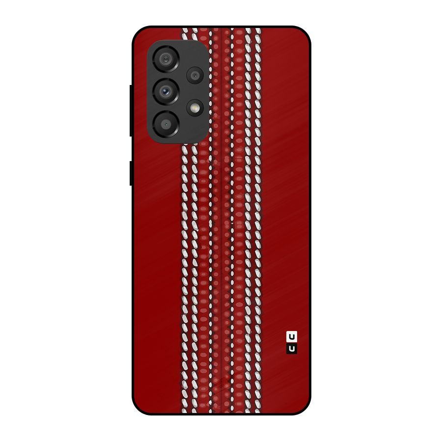 Cricket Ball Pattern Metal Back Case for Galaxy A33 5G