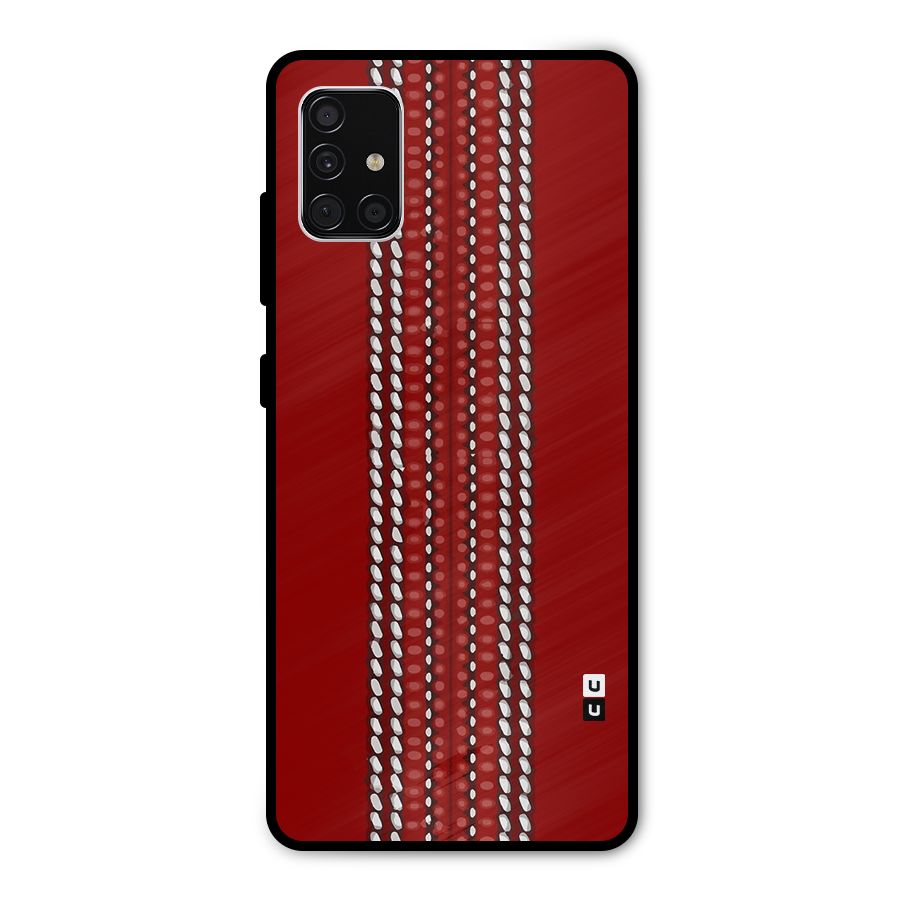 Cricket Ball Pattern Metal Back Case for Galaxy A51