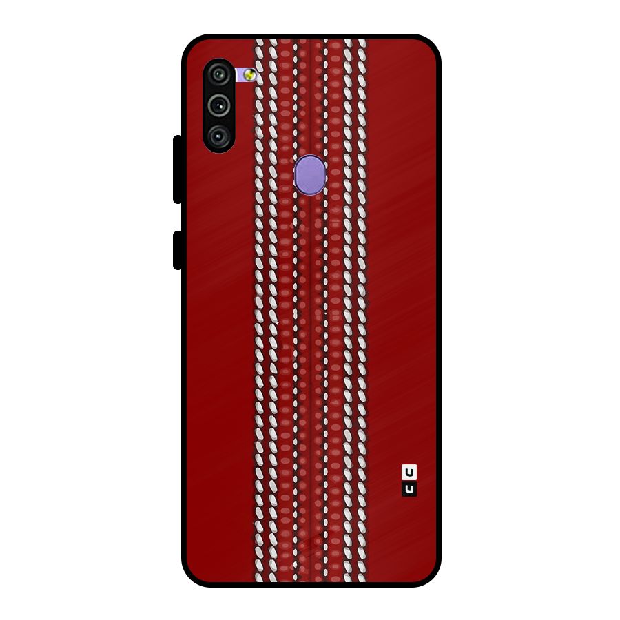 Cricket Ball Pattern Metal Back Case for Galaxy M11